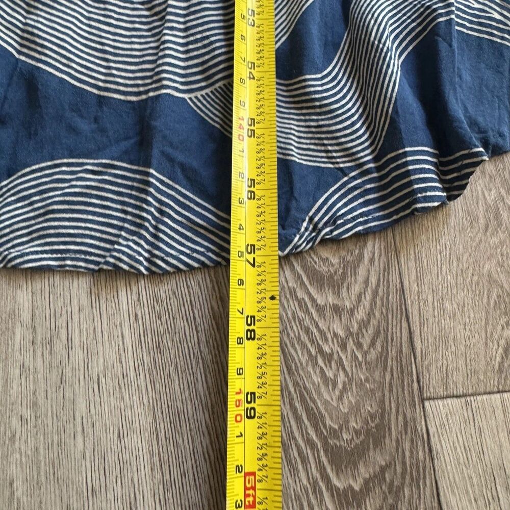 Dress Forum Los Angeles Dress Boho Hippie Wrap Blue And White V-neck Maxi Sz S - Picture 6 of 12